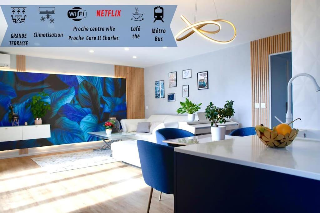 T3 Le Designer 4E-Terrasse-Climatisation & Netflix Marselha Exterior foto